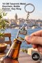 10 Pieces Galata Tower Metal Keychain and Opener – 10 cm Designed Metal Keychain, Bottle Opener, Key Ring