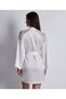 Midnight Whisper Kimono Elegant with Silk and Lace Detailing - 4