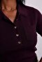 Plum Polo Collar Buttoned Short Sleeve Knitwear 140796 - 6