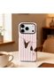 Compatible with iPhone 18 Pro - Pink Stripes, Double Layer Cover, Glossy Surface Protective Case - 4