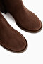 Tania Brown Suede Buckle Detailed Heeled Women's Boots - 4