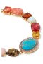 Mixed Gem Bracelet with Colored Stones and Gold Chain - 3