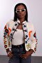 Ecru Embroidered Gabardine Jacket 6392 - 2