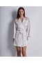 Midnight Whisper Kimono Elegant with Silk and Lace Detailing - 2