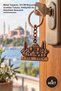 4 Pieces of Metal Hagia Sophia Keychain – Metal Design, 10 cm Long Key Holder, Gift and Keychain Souvenir