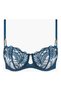 Vibes Half-Covered Bra with Triple Straps and Gold Detailing, Modern Embroidered Design