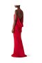 One Shoulder Bias Gown, Red One Shoulder Evening Dress - 4