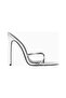 Donatella 120 Vegan Metallic Leather Sandals, Elegant and Sustainable Chic