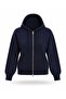 Navy Blue Hooded Knitwear Cardigan 151275