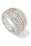 Pave Rainbow Ring, Stylish Design with Multicolored Crystals