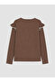 I Ruffle Detailed Zero Roba Collar Girl's T-Shirt from Freezen Store - 2