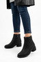 Rotense side buckle women's heeled boot black emerald - 6