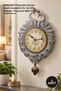 3 Pieces Wall Hanging Peacock Clock – Decorative Polyester Wall Clock, Hangable Home and Office Decor, Peacock Wall Clock