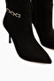 Patty Black Suede Thin Heeled Women's Boots - 3