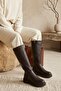 Women's Revo Matte Bitter Brown Leather Pull-On Boots