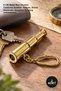 2 Pieces Brass Binocular Keychain – 8 cm Metal Mini Binocular Design Key Ring, Brass Keychain, Spyglass Keyring
