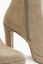 Ariya Beige Crocodile Platform Heeled Zippered Women's Boots - 5