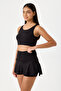 Women's Black Bustier Shorts Skirted Strap Swimsuit Set Lycra - 6