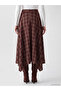 I Beli Zippered Checkered Embroidered Asymmetrical Skirt from Freezen Store - 2
