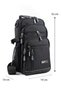 Multi-Compartment Imperteks Fabric Daily Backpack Cross Chest Hand and Shoulder Bag Unisex Black Gray Body Bag 927 - 3