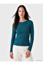Two Mt Shop Quality Petrol Combed Cotton Plain Narrow & Slim Long Sleeve Women's Bodysuit - 2