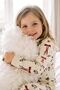 Girl's Christmas Themed Bowknot Long Sleeve Pajama Set - 3