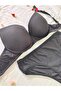 Jacquard Patterned Women's Bra Panty Set - Supported / Covered Bra Set, Set of 2 - 5
