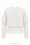 Soft Textured Cape Knitwear Cardigan Ecru - 3