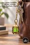 2 Pieces Brass Gas Lamp Keychain – Gas Lamp Design, 12 cm Length, Vintage Metal Keychain, Keyfob