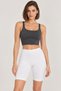 Women's 2-Piece Cotton Modal Jacquard Waisted Above-Knee Biker Leggings Stretchy - 6