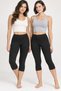 Women's 2-Piece Cotton Stretchy Capri Leggings Narrow Leg Casual Basic