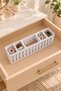 3-Drawer Organizer with 5 Compartments for Socks, Underwear and Accessories - 6