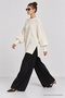 Oversize Basic Knitwear Sweater Lki̇0072 Ecru - 3