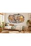 3D Look Wall Sticker of Safari Cubs Coming Out of the Wall |   Elephant, Giraffe, Zebra and Lion |   Children's Room Decor