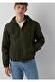 Hooded Zippered Loose Fit Men's Coat.