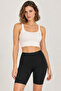 Women's 2-Piece Cotton Modal Jacquard Waisted Above-Knee Biker Leggings Stretchy - 4