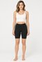 Women's 2-Piece Cotton Modal Jacquard Waisted Above-Knee Biker Leggings Stretchy - 6
