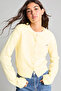 Slim Fit Knitwear Basic Yellow Women's Cardigan E8236Ax/Yl238