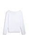 Regular Fit Flared V-Neck White Sweatshirt - 3