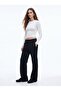 Regular Fit Belted Black Trousers