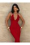 Celaena Tri̇ko Long Dress - 8