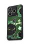 Realme C61 Compatible Green Bandana Cat Patterned Camera Protected Shockproof Case - 5