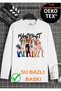Manifest Special Design Zoktay Mina Esin Hilal Sueda Lidya Design Long Sleeve T-Shirt 100% Organic Cotton White