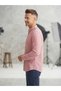 Men's Regular Fit Comfortable Cut Long Sleeve Stand Collar 100% Cotton Shirt - 2