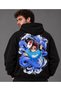 Tanjiro Kamado Demon Slayer Hoodie – Anime Printed Water Wave Pattern Oversize Unisex Sweatshirt