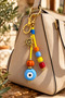 Handmade Bag Ornament - Dana Eye Evil Eye Beaded Bodrum Beaded Keychain - 3