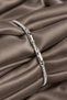 Brass Zircon Stone Clover Model Silver Color Women's Bracelet - 2