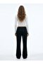 Regular Fit Belted Black Trousers - 2