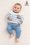 Baby Boy Set Teddy Bear Striped 2-Piece Top and Bottom Set Seasonal - 2