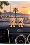 Cute Cream Double Bear Set of 2 - Car Dashboard Accessory - Car Dashboard Ornament - Auto Accessory - 2